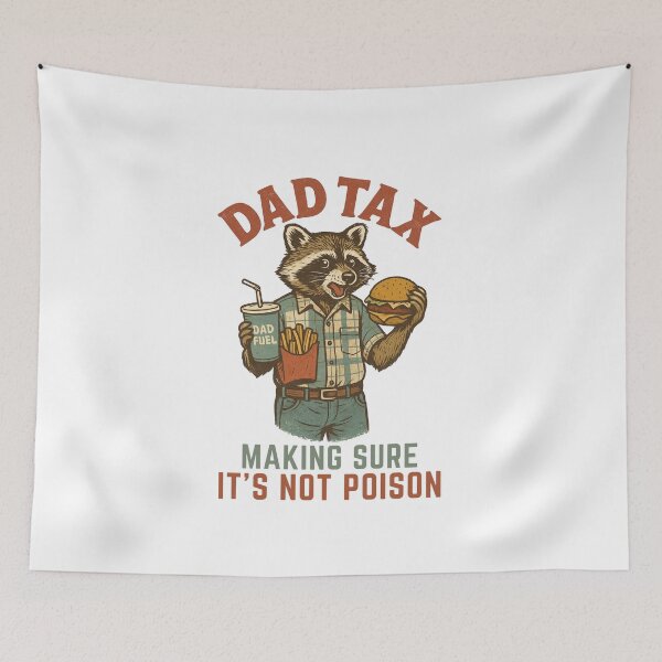 Item preview, Dad Tax Making Sure It's Not Poison, Funny Raccoon, Funny Food Dad designed and sold by Orvista.