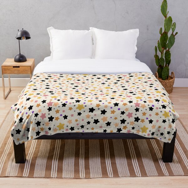 Item preview, Cute Stars on Cream Yellow Black Pink Purple by Kristi Duggins  designed and sold by Kristi Duggins.