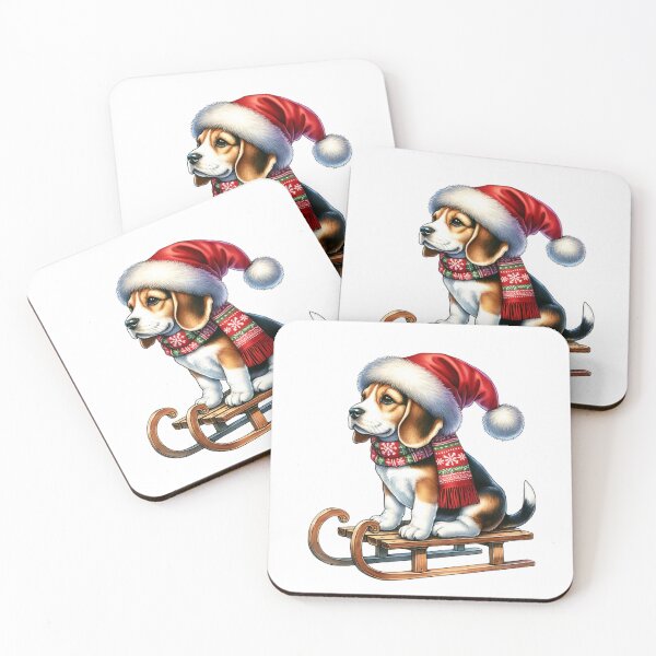 Item preview, Christmas Beagle Dog On A Sled designed and sold by TheAnimalZ00.