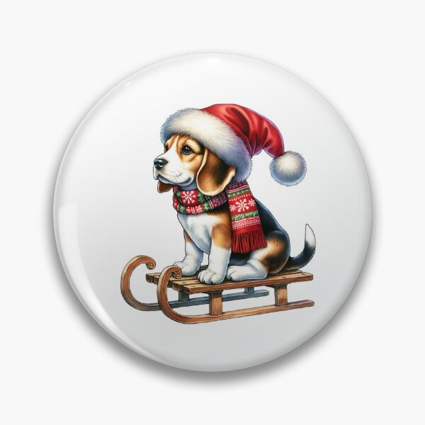 Item preview, Christmas Beagle Dog On A Sled designed and sold by TheAnimalZ00.