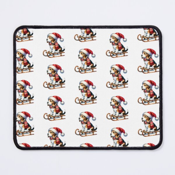 Item preview, Christmas Beagle Dog On A Sled designed and sold by TheAnimalZ00.