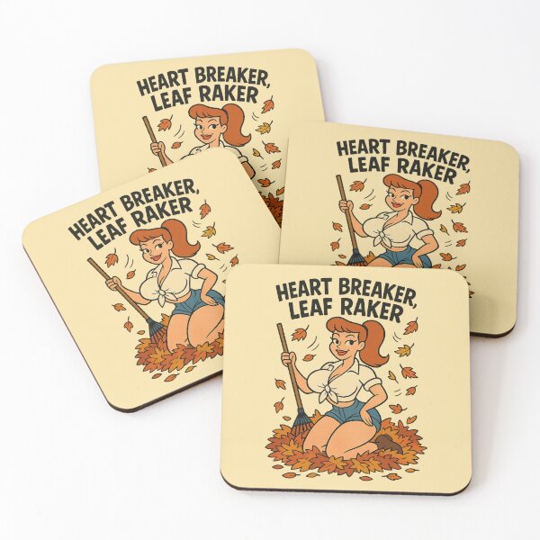Item preview, Heart Breaker, Leaf Raker – Retro Pin-Up Fall Design designed and sold by Boris1987.