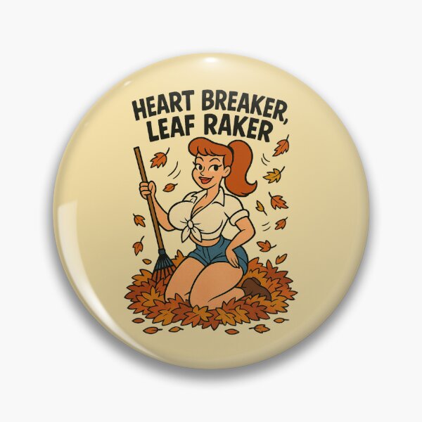 Item preview, Heart Breaker, Leaf Raker – Retro Pin-Up Fall Design designed and sold by Boris1987.