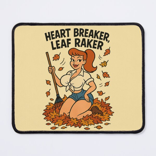 Item preview, Heart Breaker, Leaf Raker – Retro Pin-Up Fall Design designed and sold by Boris1987.