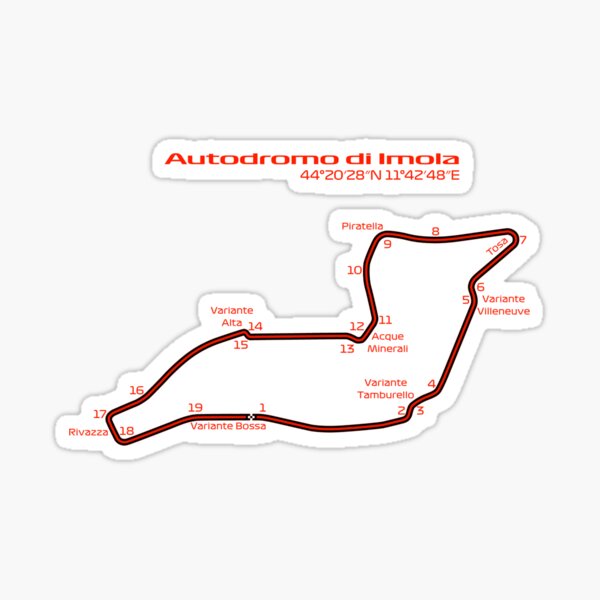 Item preview, Autodromo Enzo e Dino Ferrari Track Map designed and sold by Racing lines studios.