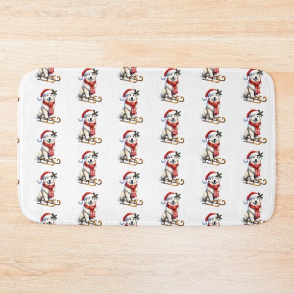 Item preview, Christmas Great Pyrenees Dog On A Sled designed and sold by TheAnimalZ00.