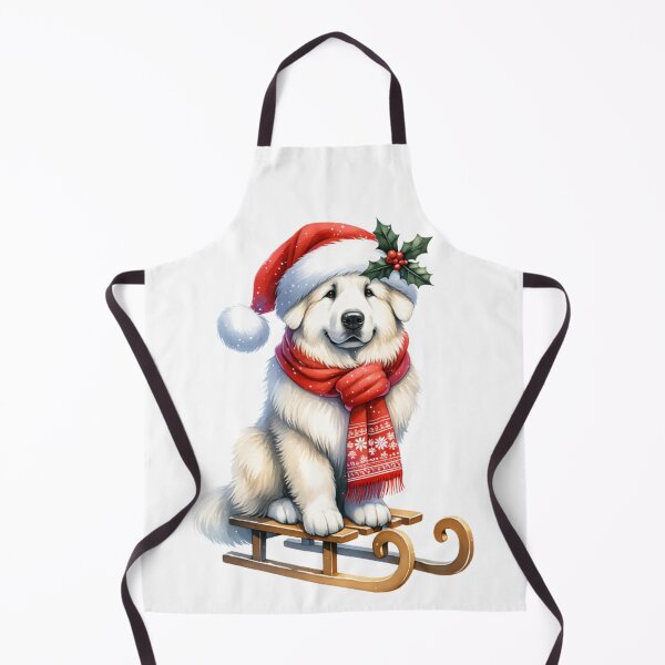 Item preview, Christmas Great Pyrenees Dog On A Sled designed and sold by TheAnimalZ00.