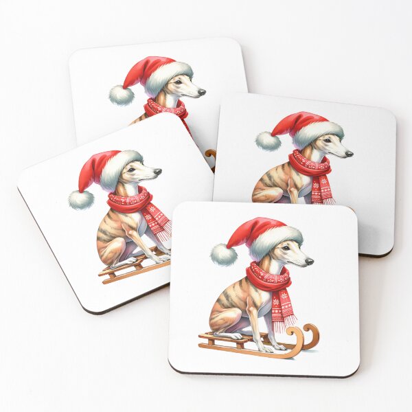 Item preview, Christmas Whippet Dog On A Sled designed and sold by TheAnimalZ00.