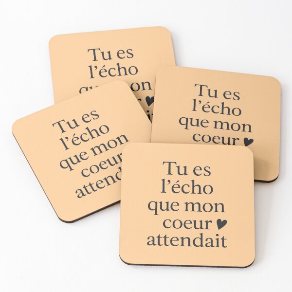 Item preview, Tu Es L’Écho Que Mon Cœur Attendait – French Poetic Love Quote designed and sold by thenicequote.