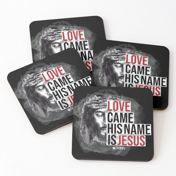 Item preview, Love Came His Name Is Jesus – Powerful Christian Statement and Worship Art Design designed and sold by MrTechies.