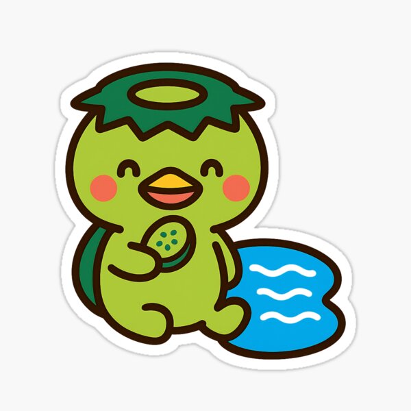 Item preview, Kawaii Kappa Yokai Japanese Water Spirit Design designed and sold by NipponPop.