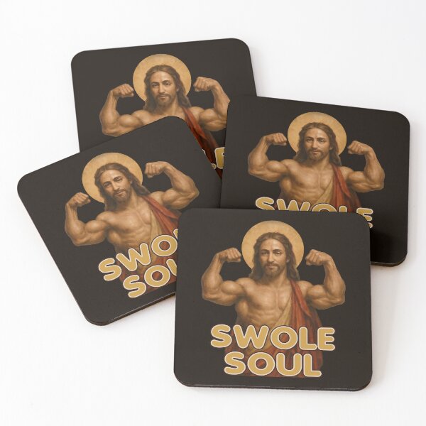 Item preview, Swole Soul – Funny Buff Jesus Fitness Parody Design	 designed and sold by Victor Shadehorn.