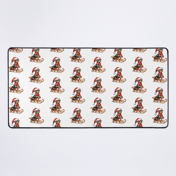 Item preview, Christmas Miniature Pinscher Dog On A Sled designed and sold by TheAnimalZ00.