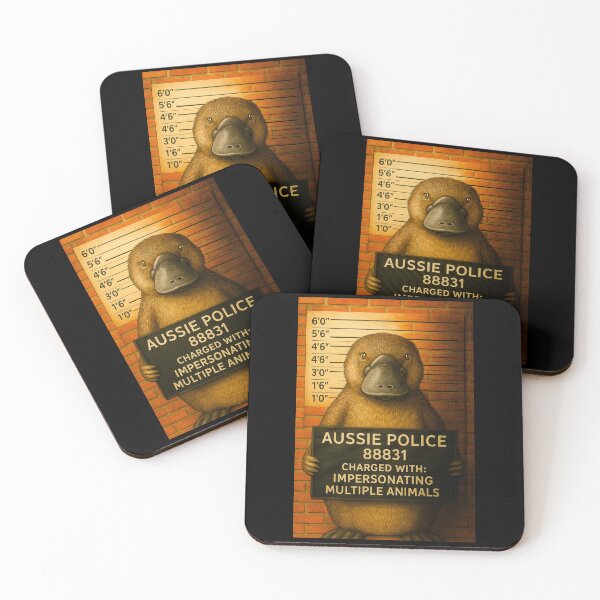 Item preview, Platypus Mugshot – Funny Aussie Animal Art from Outback Offenders designed and sold by Michael van der Hoorn.