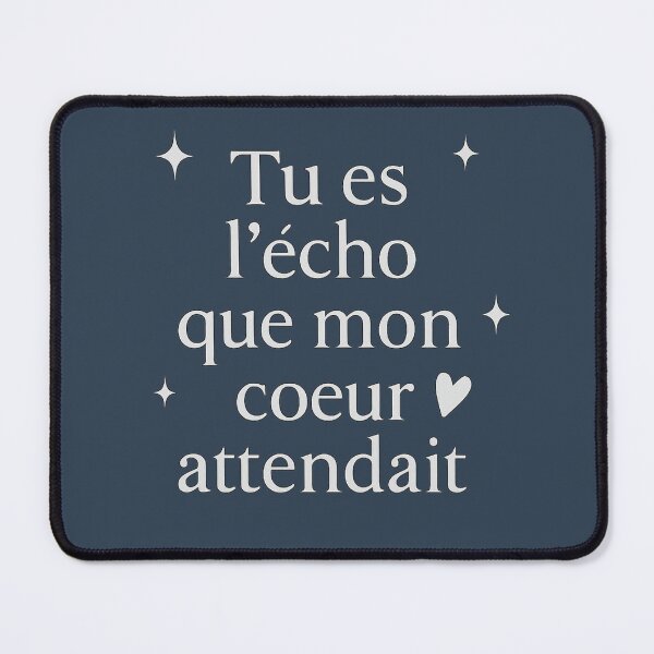 Item preview, Tu Es L’Écho Que Mon Cœur Attendait – French Poetic Love Quote designed and sold by thenicequote.