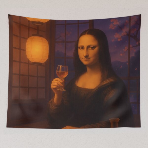 Item preview, Mona Lisa Drinking Umeshu Japanese Vintage 2 designed and sold by mildaclairmo.