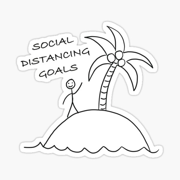 Item preview, Social Distancing Goals funny tee  designed and sold by ImproprieTees.