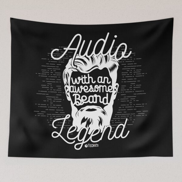 Item preview, Audio Legend with an Awesome Beard – Pro Sound Tech Graphic designed and sold by MrTechies.