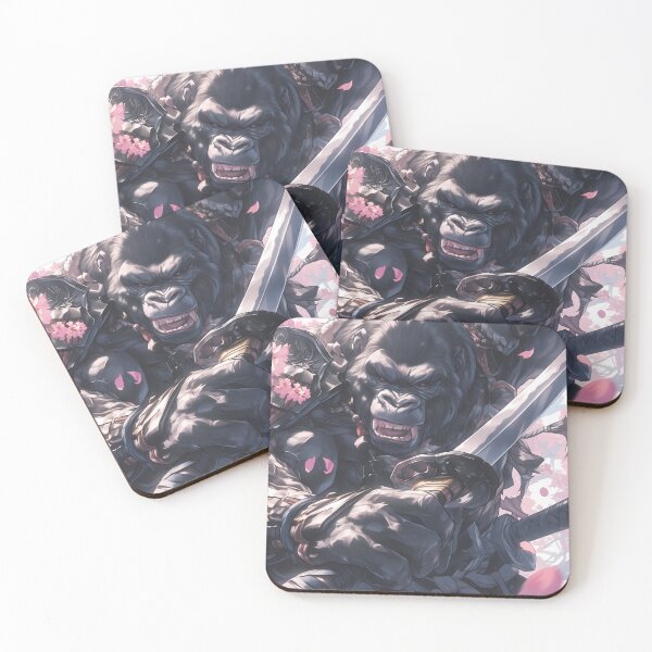 Item preview, Animal Samurai Gorilla Among Sakura Blossoms Wielding Katana Blade designed and sold by mildaclairmo.