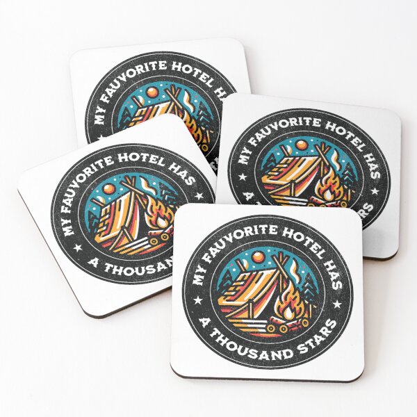 Item preview, My Fauvorite Hotel Has A Thousand Stars Camping T-Shirt designed and sold by Toon Studio.