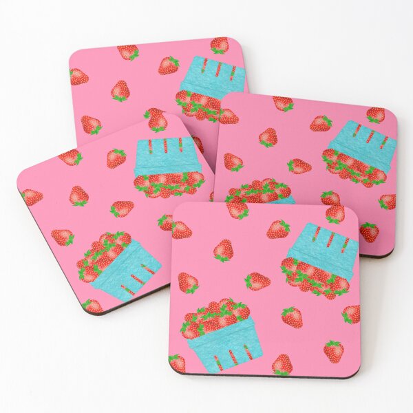 Artikelvorschau, Erdbeerkartons auf Pink entworfen und verkauft von MBeesShop.
