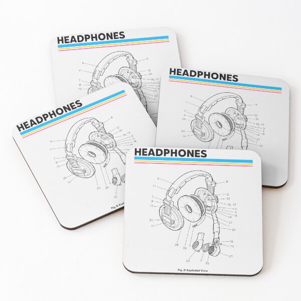 Item preview, Headphone Blueprint designed and sold by StickThisOnIt.