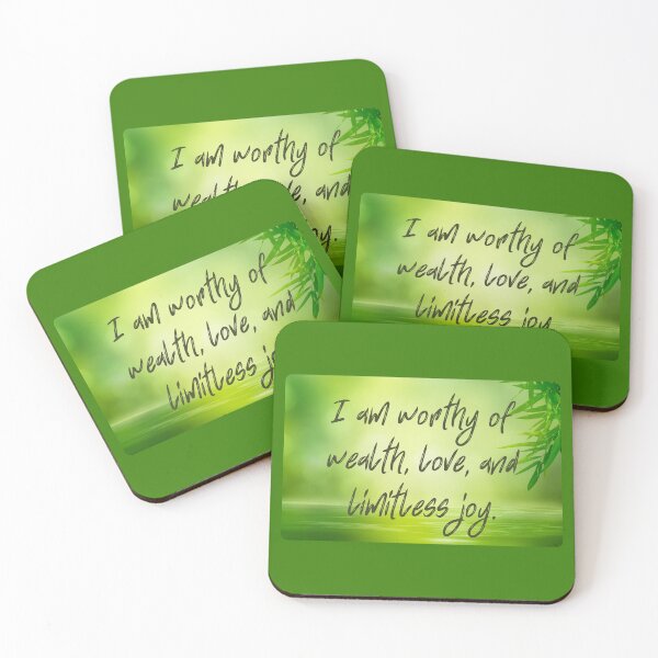 Item preview,  I Am Worthy of Wealth, Love, and Limitless Joy – Calming Nature Reflection Art designed and sold by LUV963.