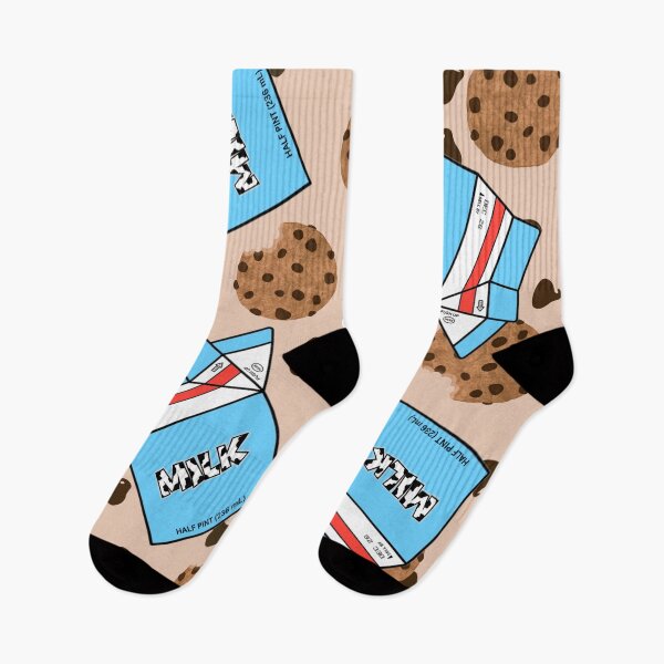 Item preview, Chocolate Chip Cookies and Milk Cartons on Beige Tan designed and sold by MBeesShop.