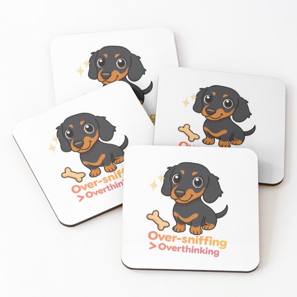 Item preview, Over-Sniffing > Overthinking-  Cute Dachshund Sticker designed and sold by RawaljiDisha.