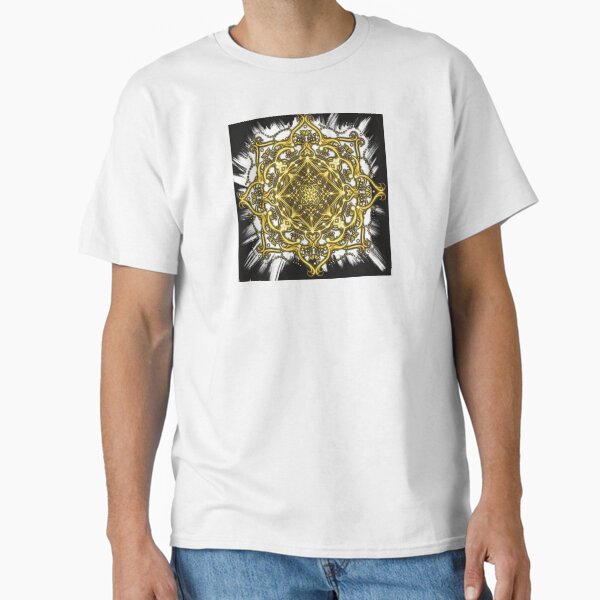 Item preview, Golden Fractal Shimmering Mandala  designed and sold by interval:43.