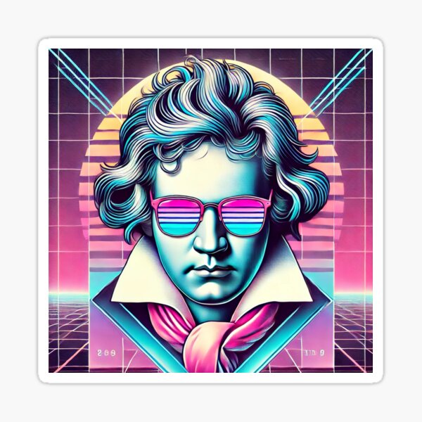 Item preview, Music lover: Beethone Vaporwave fashion designed and sold by The Great  Art.