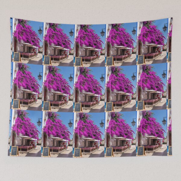Item preview, Óbidos Village Restaraunt Framed In Bougainvillea designed and sold by PsychoAlien.com.