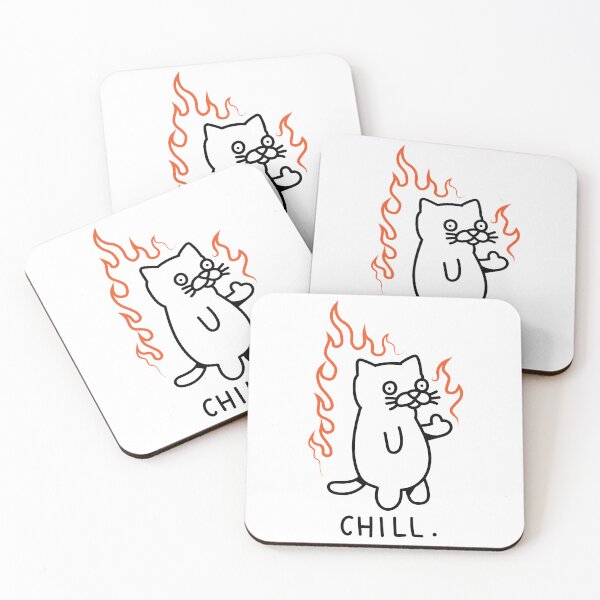 Item preview, Silly Chill Cat on Fire designed and sold by Renlexd.