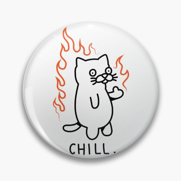 Item preview, Silly Chill Cat on Fire designed and sold by Renlexd.