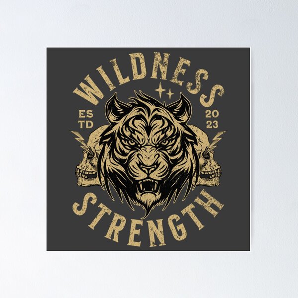 Item preview, Wildness Strength T-Shirt Design designed and sold by Toon Studio.