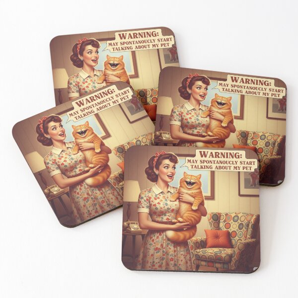 Item preview, Pet Talk Warning - Retro Enthusiast designed and sold by MillieBuensu.