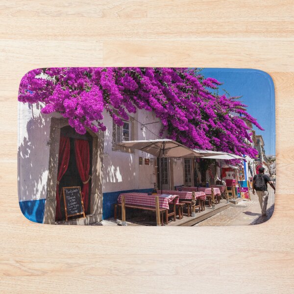 Item preview, Óbidos Village Cafe Framed In Bougainvillea designed and sold by PsychoAlien.com.