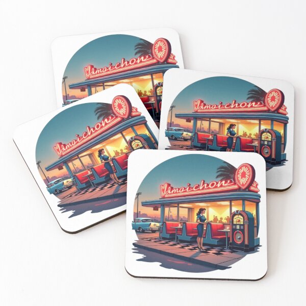 Item preview, Retro 50s Diner with Neon Vibes designed and sold by CreatvShop.