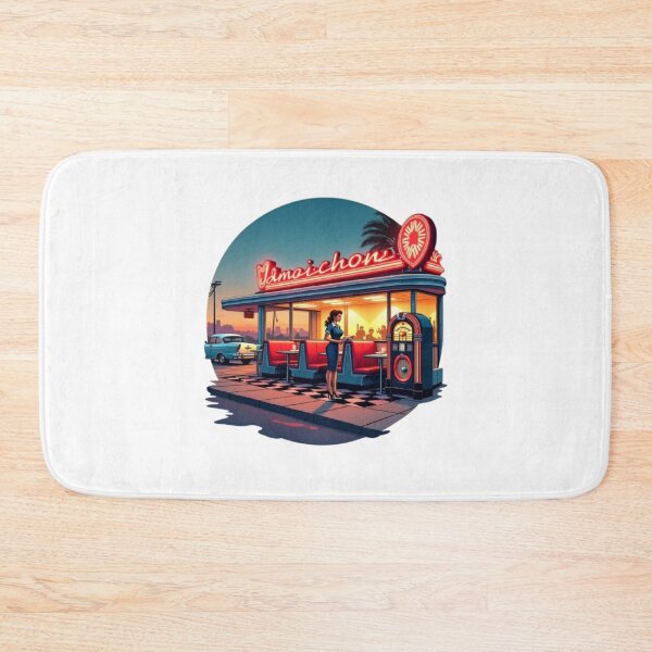 Item preview, Retro 50s Diner with Neon Vibes designed and sold by CreatvShop.