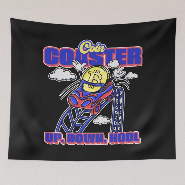 Item preview, HODL Bitcoin Roller Coaster : Bitcoin Market Crash Meme designed and sold by ImaginarStore.