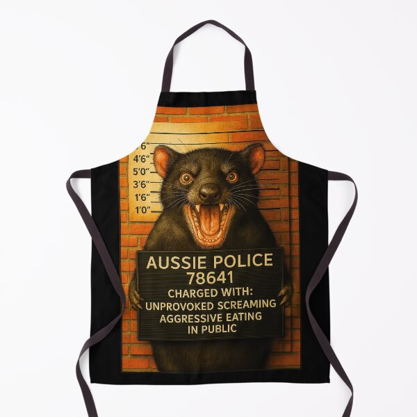 Item preview, Tasmanian Devil Mugshot – Funny Aussie Wildlife Art from Outback Offenders designed and sold by Michael van der Hoorn.
