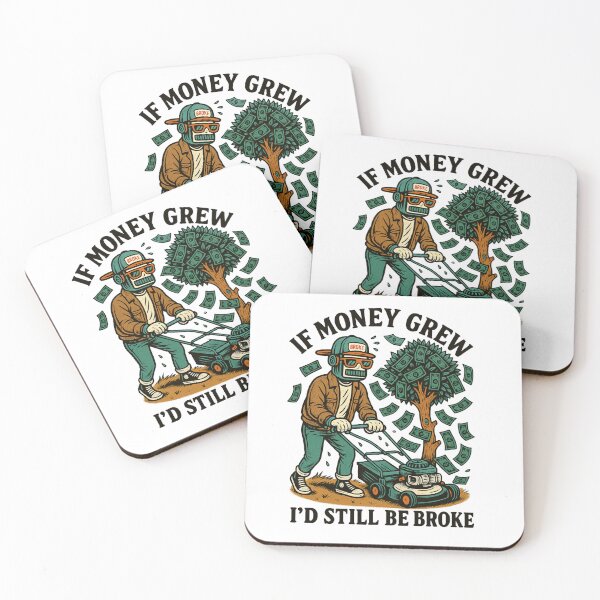 Item preview, Still Broke – Funny Money Tree Retro Art designed and sold by JenniferCreaArte .
