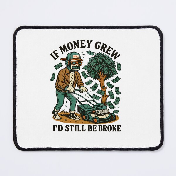 Item preview, Still Broke – Funny Money Tree Retro Art designed and sold by JenniferCreaArte .