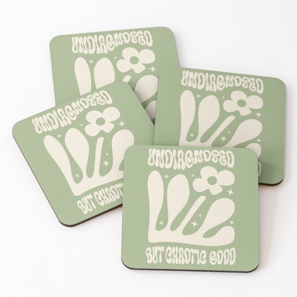 Item preview, Undiagnosed but Chaotic Good – Retro ADHD Humor Design designed and sold by Honominu.