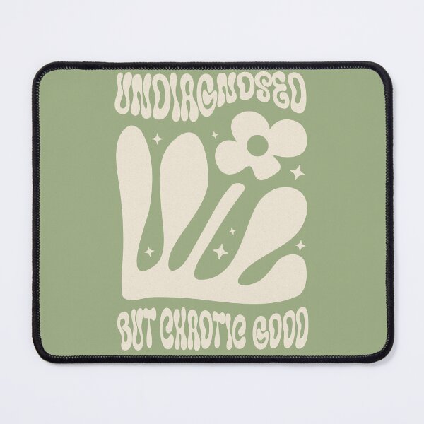 Item preview, Undiagnosed but Chaotic Good – Retro ADHD Humor Design designed and sold by Honominu.