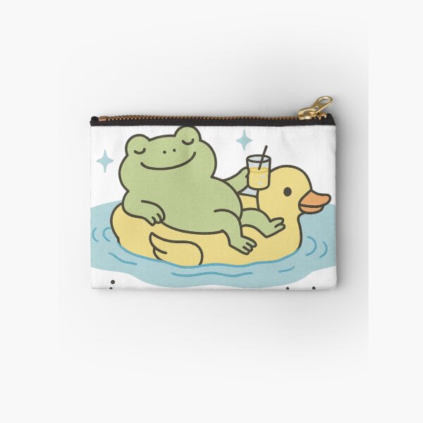 Item preview, Just Vibin’ Frog on Floaty – Cute Relaxing Frog Art  designed and sold by SearionStudio.