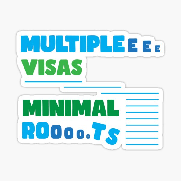 Item preview, Multiple visas, minimal roots - nomad quote designed and sold by Sarcastic designs.