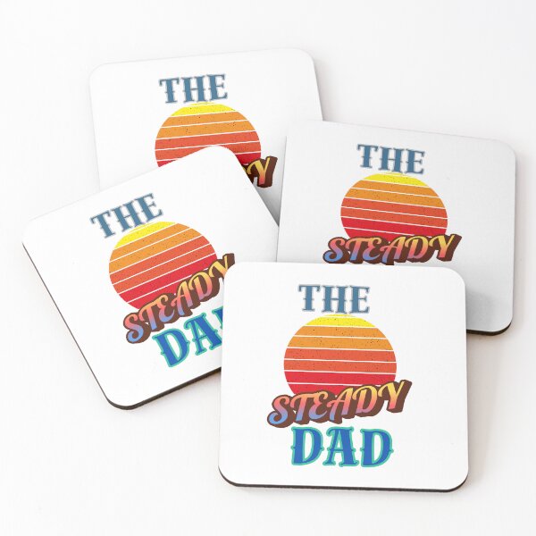 Item preview, The Steady Dad – Retro Sunset Fatherhood Design designed and sold by JenniferCreaArte .