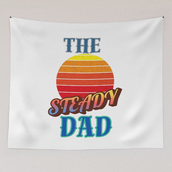 Item preview, The Steady Dad – Retro Sunset Fatherhood Design designed and sold by JenniferCreaArte .