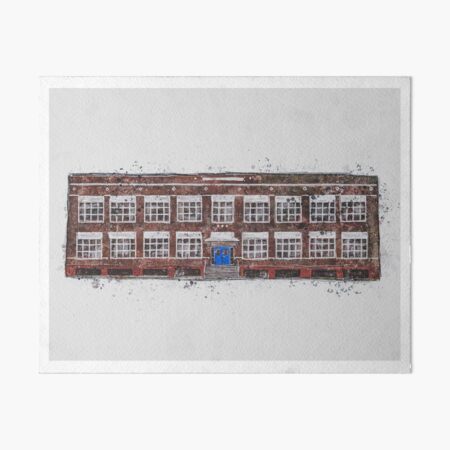 Vista previa del artículo con la obra «Antigua escuela secundaria en Rich Hill, Missouri», diseñado y vendido por TrinityJeanDESIGNS.